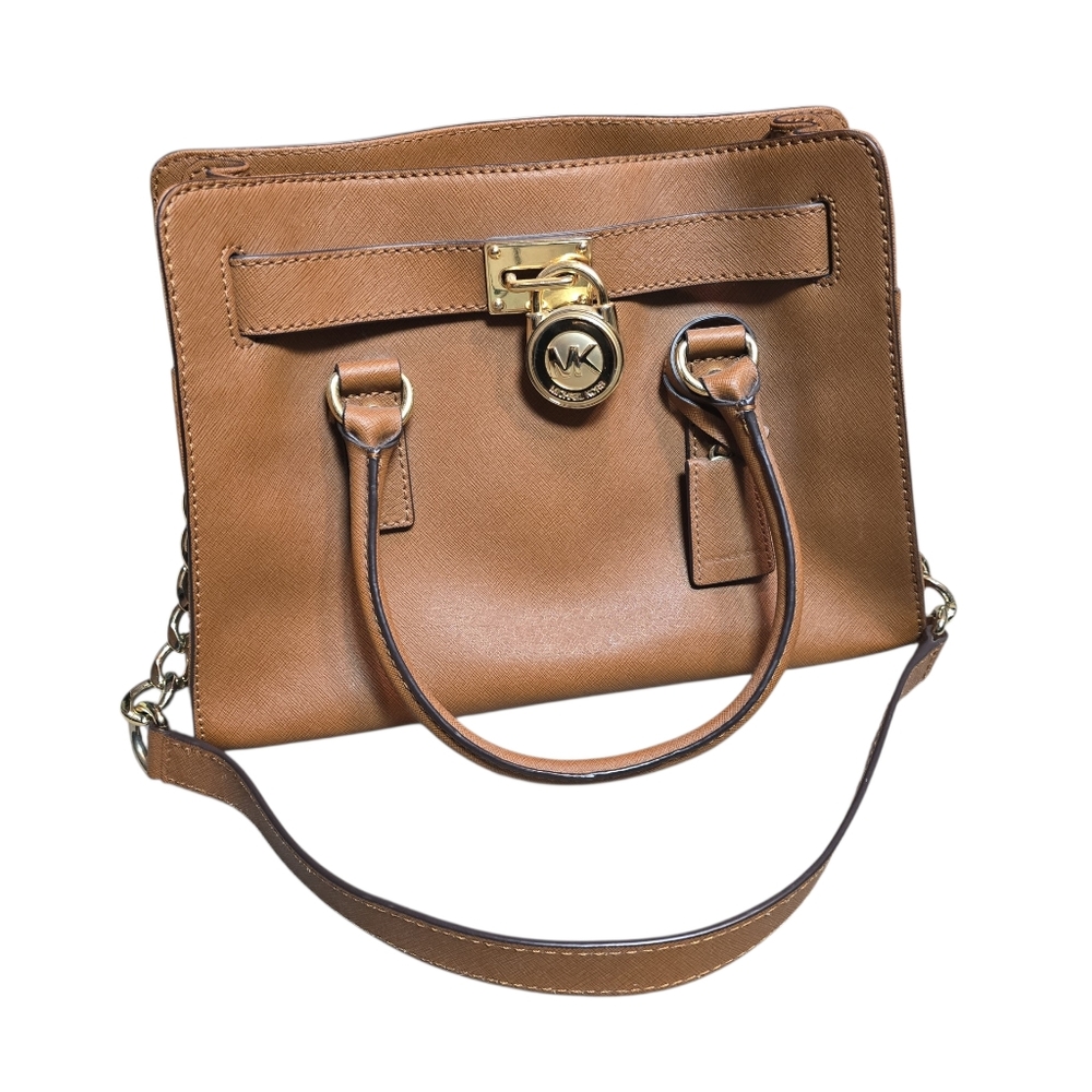 MICHAEL Michael Kors Hamilton Saffiano Leather Satchel Tote Bag Medium - Picture 2 of 8